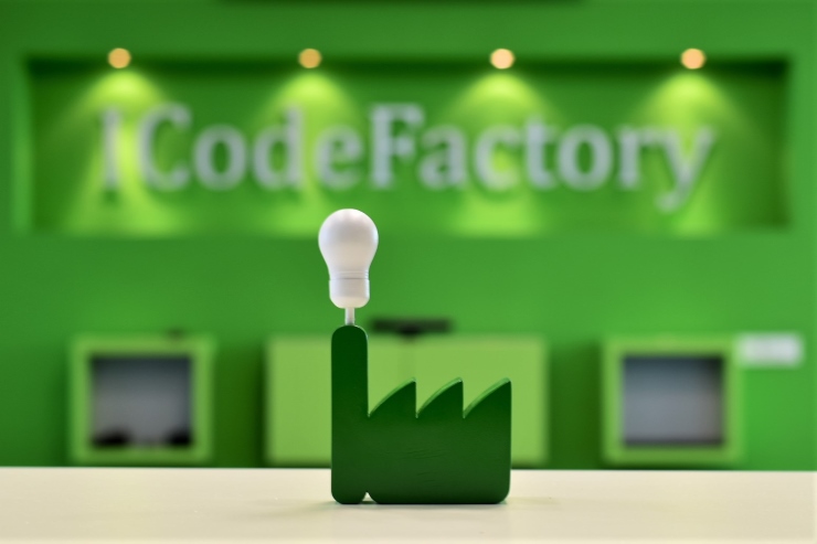 innovations; 3D printer; ICodeFactory logo